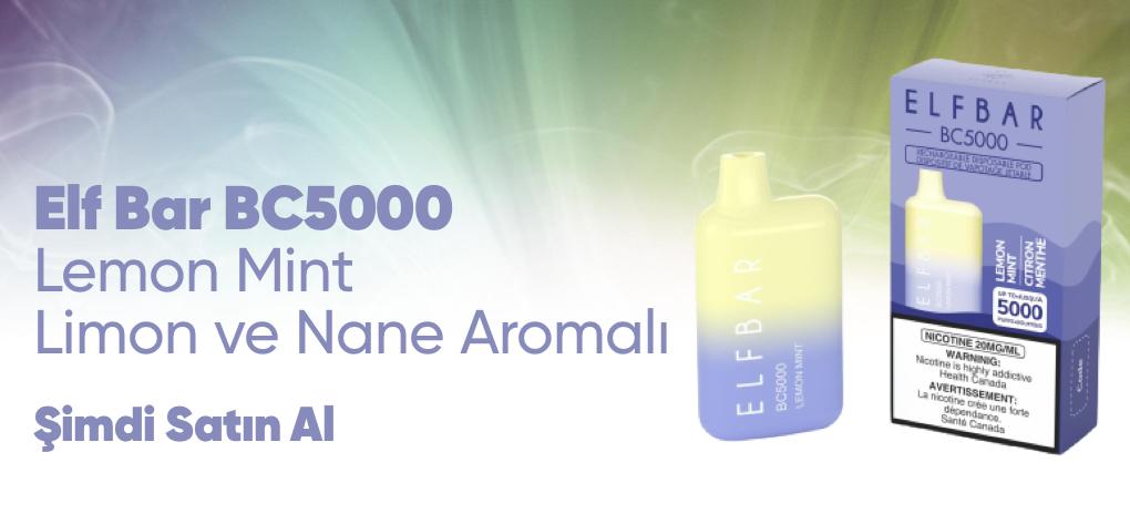 Elf Bar BC5000 Lemon Mint (Limon-Nane) 2 Elf Bar BC5000 Lemon Mint Limon Nane