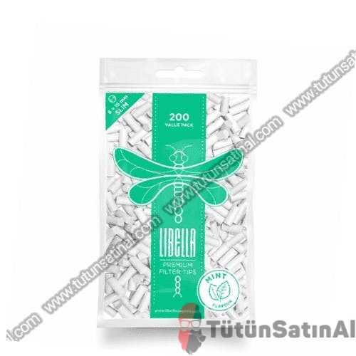 Libella Premium 6x15mm Mentollü Poşet Filtre (200 Adet) 1 Libella Premium 6x15mm Mentollü Poşet Filtre (200 Adet)