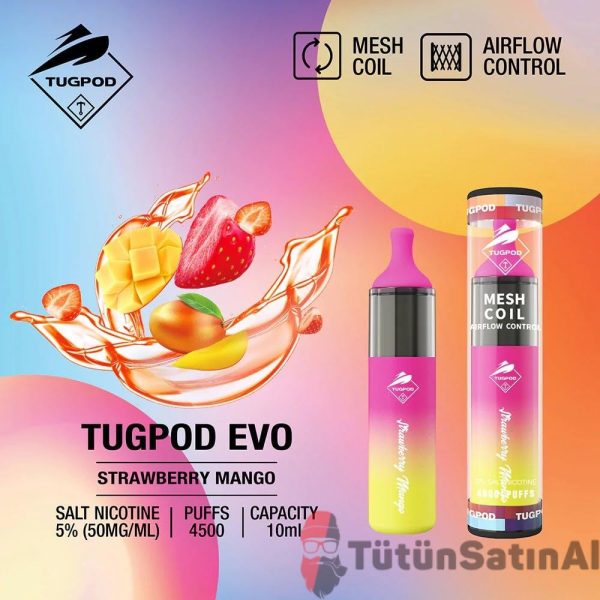Tugboat Evo 4500 PUFFS - Strawberry Mango Çilekli Mango