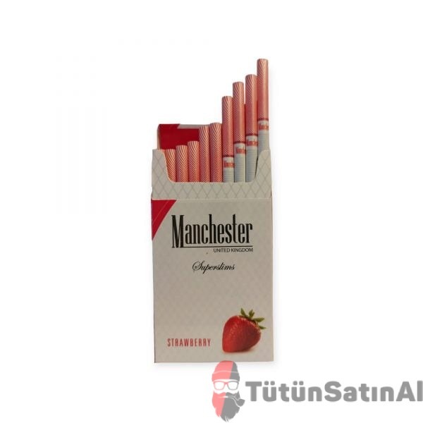 Manchester Superslims Strawberry - Çilekli Sigara - Görsel 2
