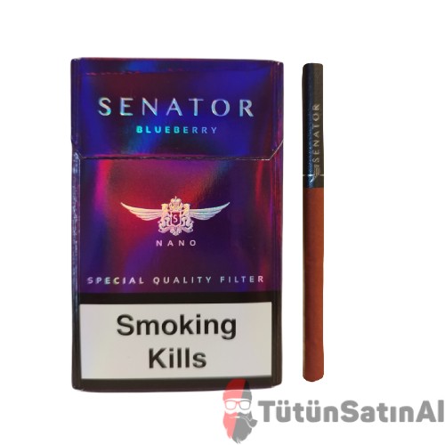Senator Nano Blueberry (Yabanmersini) Slim Sigara 1 Senator Nano Blueberry