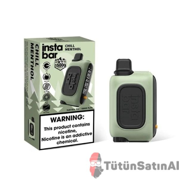 InstaBar WT15000 Chill Menthol Rechargeable Disposable Device