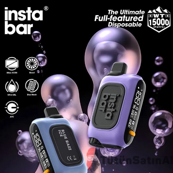 InstaBar WT15000 Cherry Peach Lemonade Rechargeable Disposable Device 4 InstaBar WT15000 Cherry Peach Lemonade Rechargeable Disposable Device - Görsel 4
