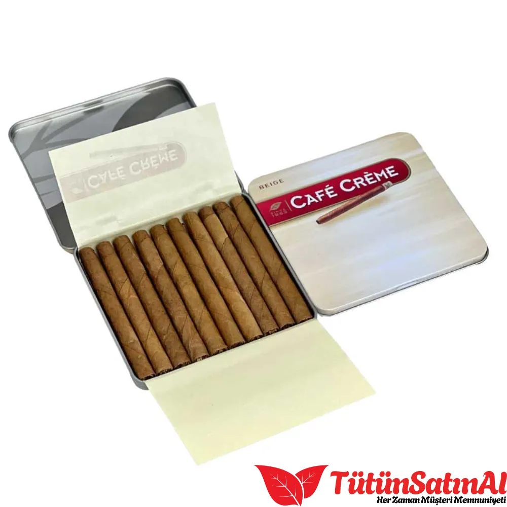 Café Crème Beige Metal Kutu Cigarillos 2 Café Crème Beige Metal Kutu Cigarillos - Görsel 2